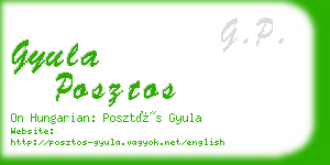 gyula posztos business card